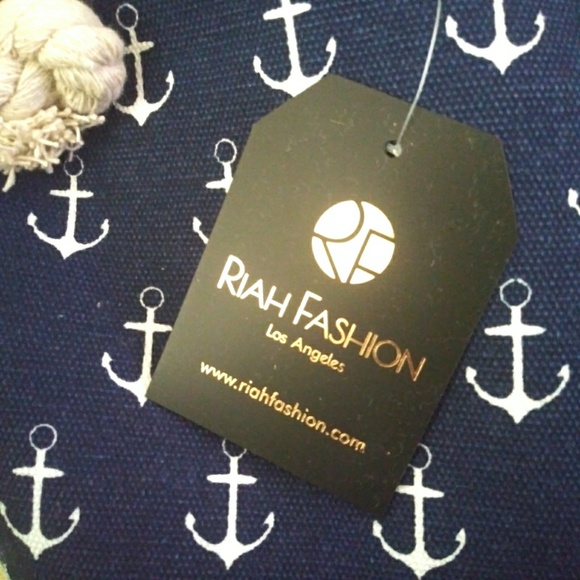 Riah Fashion Anchor Tote Bag Rope Handles - Picture 3 of 3